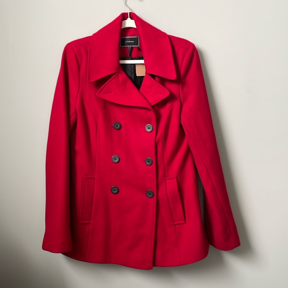 Le Chateau wool blend pea coat EUC
